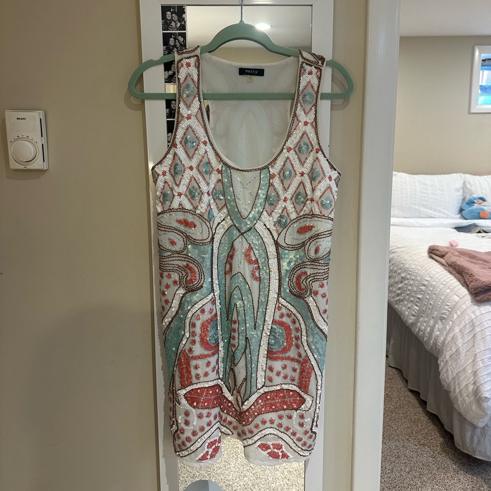 Beaded Shift Dress